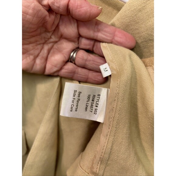 CAbi Blazer Jacket Women Beige Safari So Good Linen Style 902 M Short Sleeve - Picture 7 of 11